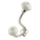 Cream Round Silver Iron Hooks
